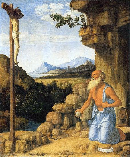 CIMA da Conegliano St Jerome in Wilderness Cima da Conegliano oil painting image